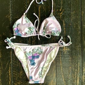 Size small Target brand Purple Floral Bikini